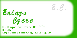 balazs czere business card